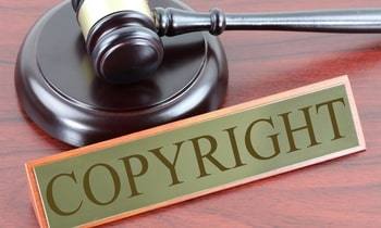 Copyright court sign